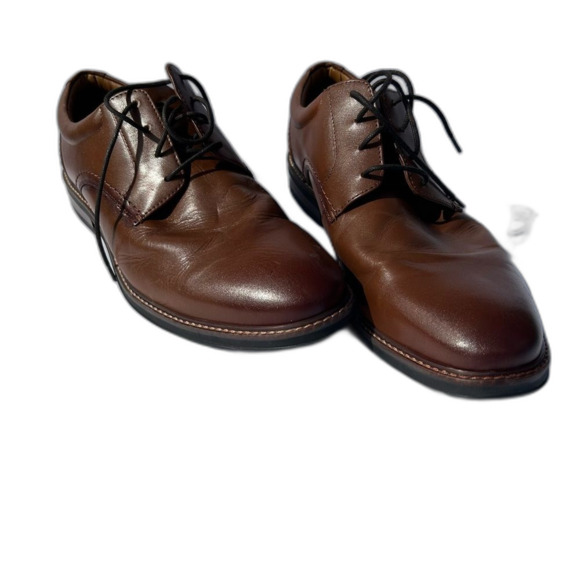 Nunn Bush - Men\'s Centro Flex Plain Toe Leather Oxford Cognac - Size 12 D main image 6